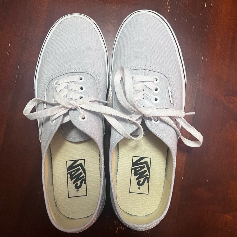 Vans Light Gray Lace-Up Sneakers